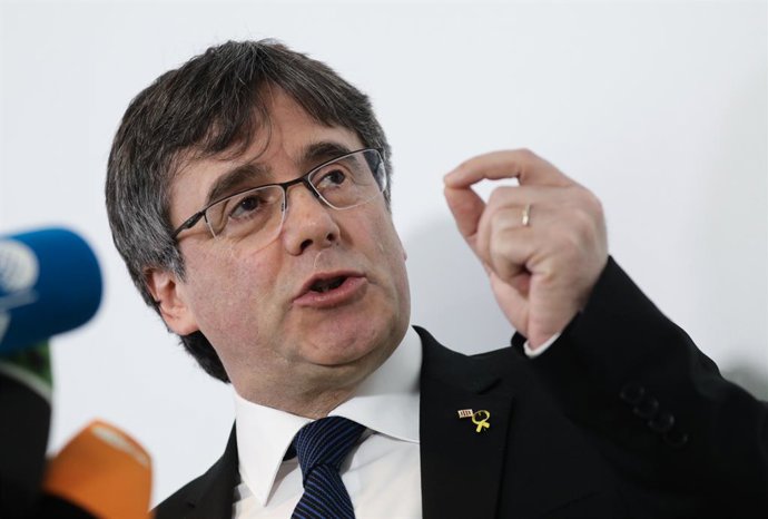 Carles Puigdemont press conference in Berlin