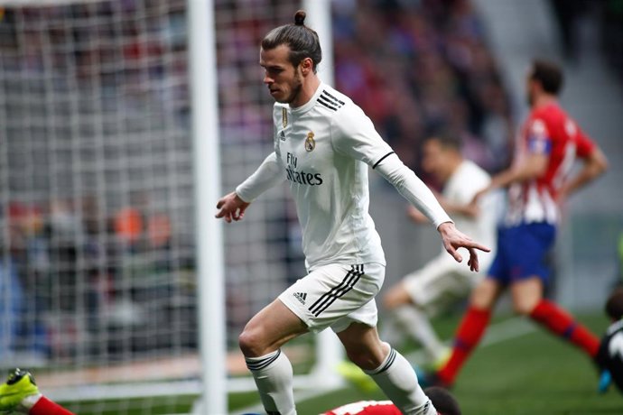 Gareth Bale tras marcar el 1-3 en el Atlético-Real Madrid