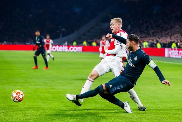 Sergio Ramos en el Ajax-Real Madrid