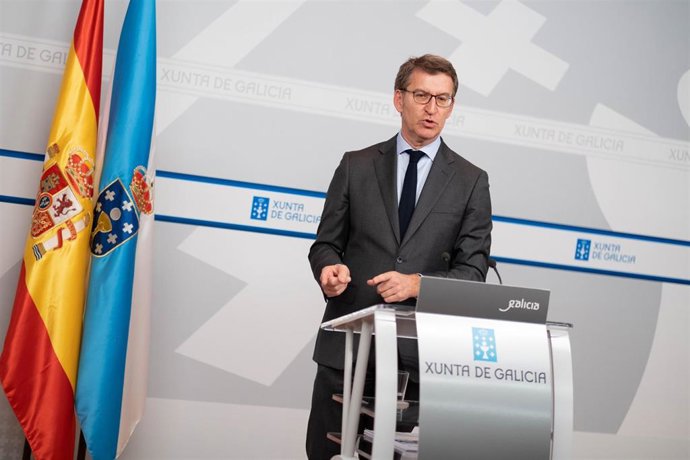 El presidente de la Xunta, Alberto Núñez Feijóo