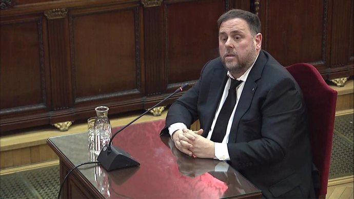 El exvicepresidente de la Generalitat de Catalunya, Oriol Junqueras, declara en 