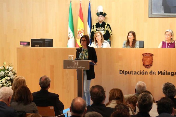 Teresa Sánchez portavoz de IU en la diputción de málaga