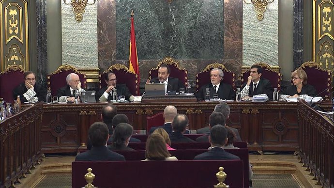 L'exvicepresident de la Generalitat de Catalunya, Oriol Junqueras, declara al Tr
