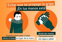 Cartel informativo de la gripe