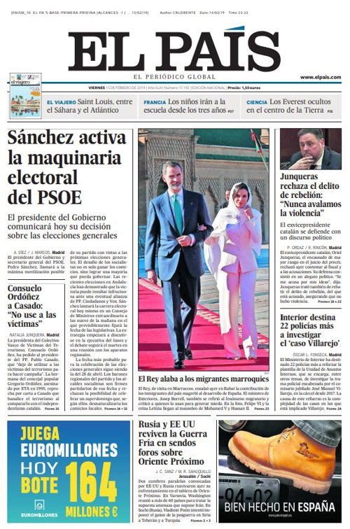 Portada El País