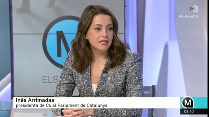 La líder de Cs a Catalunya,  Inés Arrimadas, a TV3