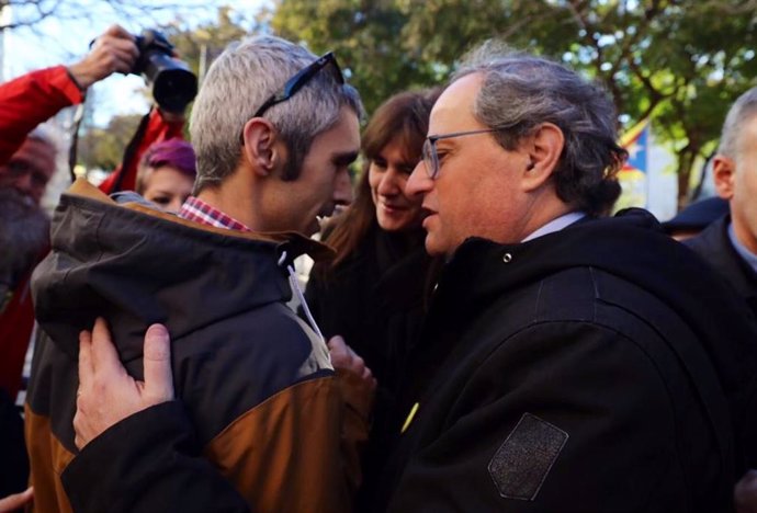 El president Quim Torra amb Roger Español