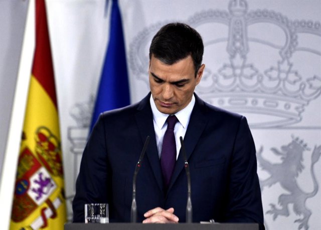 Declaració institucional de Pedro Sánchez per a comunicar la data de les próxim