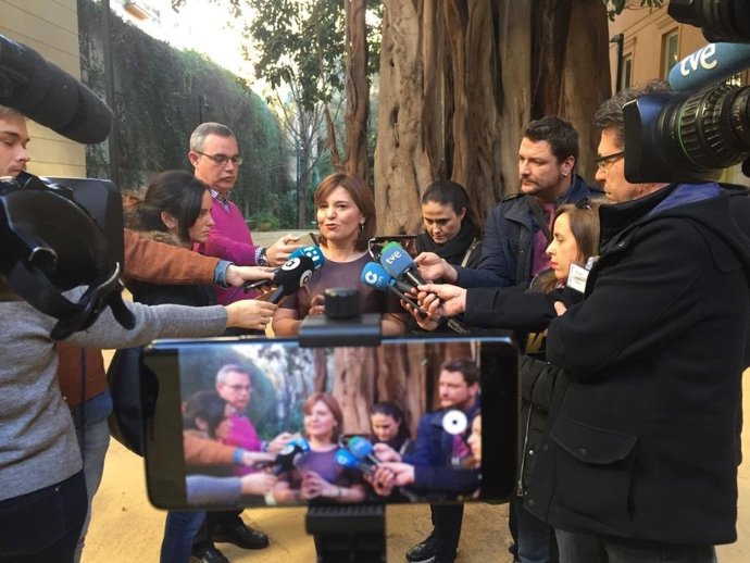 Bonig atiende a los medios en el ficus de Les Corts (archivo)