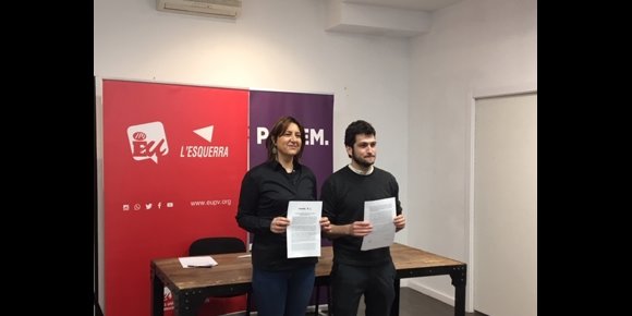 5. Preacuerdo de confluencia para las autonómicas entre Podem y EUPV