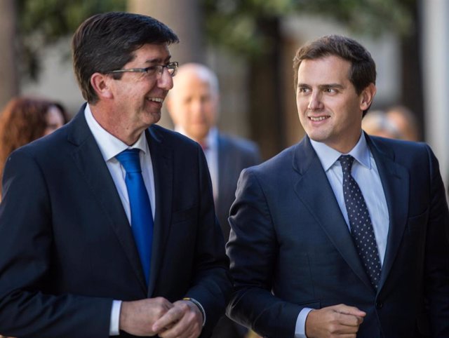 Juan Marín, junto a Albert Rivera en una imagen de archivo