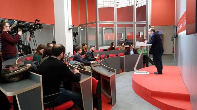 Miquel Iceta (PSC) en rueda de prensa