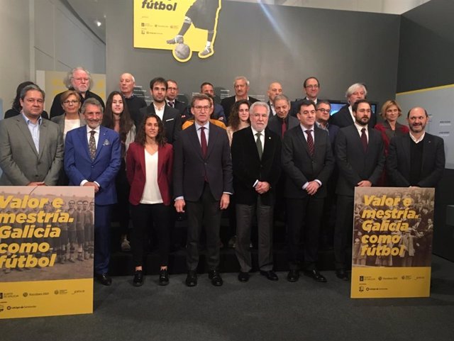 Presentación de la exposición 'Valor e mestría. Galicia como fútbol'