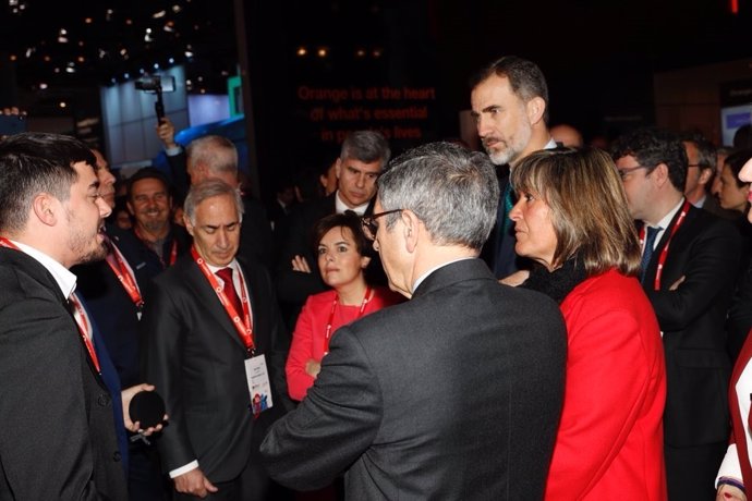 El Rey Felipe VI inaugura el Mobile World Congress 2018, en una foto de archivo.