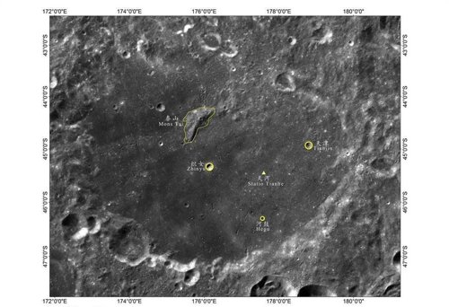 Localizaciones que han recibido denominación china en la cara oculta de la Luna