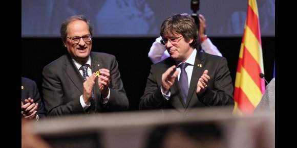 7. Puigdemont y Torra mantienen la conferencia en Bruselas pero no detallan dónde se hará