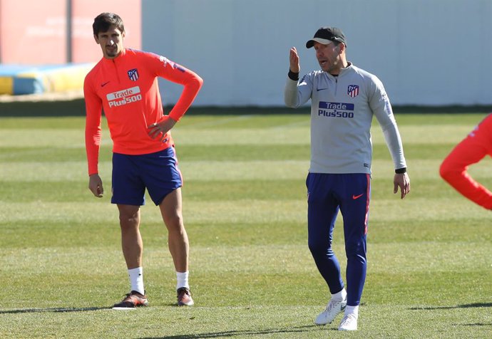 Soccer: La Liga - Training day -Atletico de Madrid 