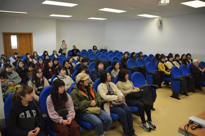 Un grupo de universitarias japonesas, en Soria