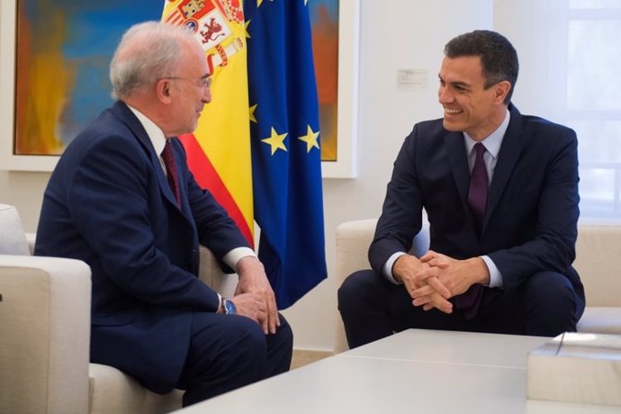 Santiago Muñoz Machado se reúne con el presidente del Gobierno Pedro Sánchez