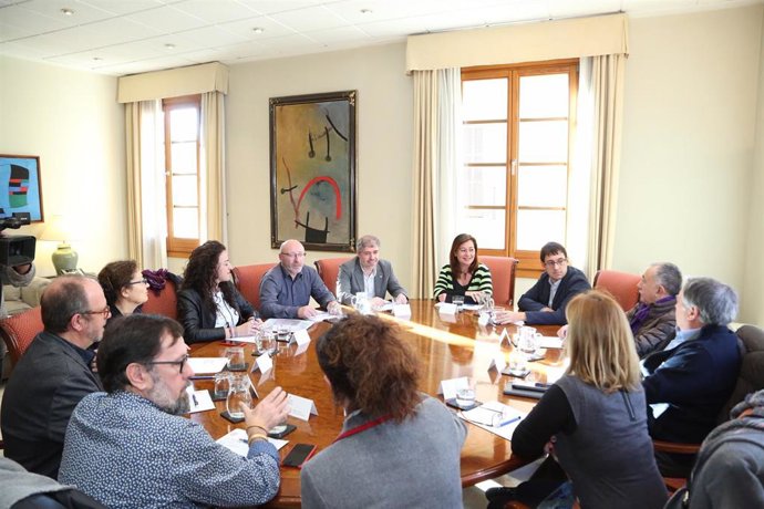 Armengol recibe en audiencia a los secretarios generales de UGT y CCOO