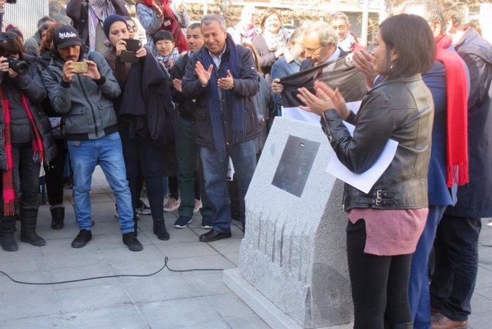 Arganzuela inaugura el 'Jardín de Palestina' e instala un monolito en apoyo a la