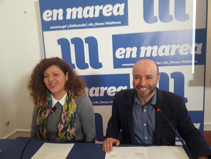 Luís Villares, portavoz de En Marea, e Ana Seijas, membro do Consello das Mare