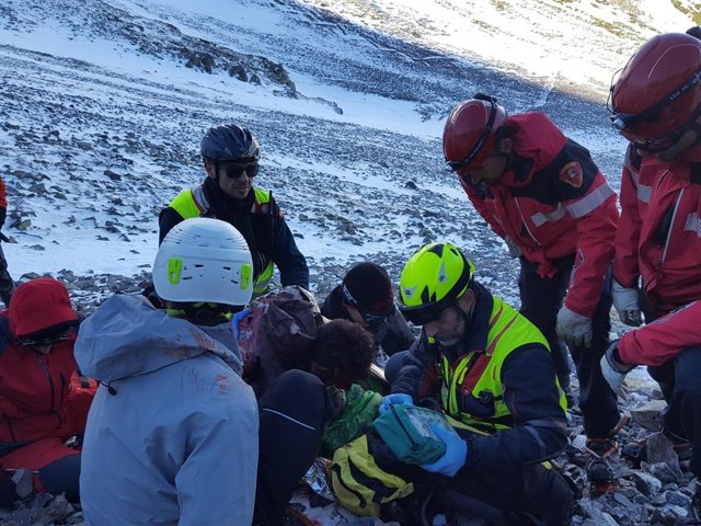 Rescate de un montañero en el Moncayo