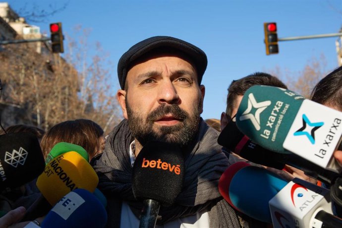 Protesta convocada por partidos y entidades soberanistas contra el juicio del 1-