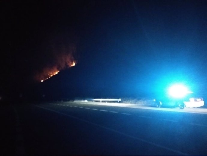 Incendio forestal en Baztán