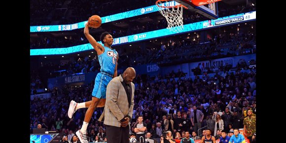 3. Diallo vuela por encima de Shaquille O'Neal para llevarse el concurso de mates