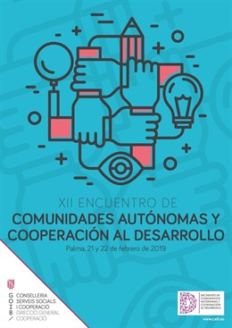 Cartel del XII Encuentro de Comunidades Autónomas y Cooperación para el Desarrol