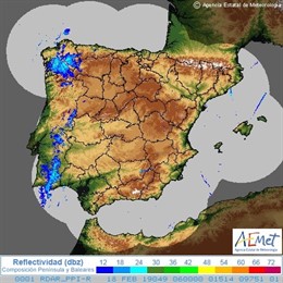 Gráfico sobre la previsión de precipitaciones en forma de nieve