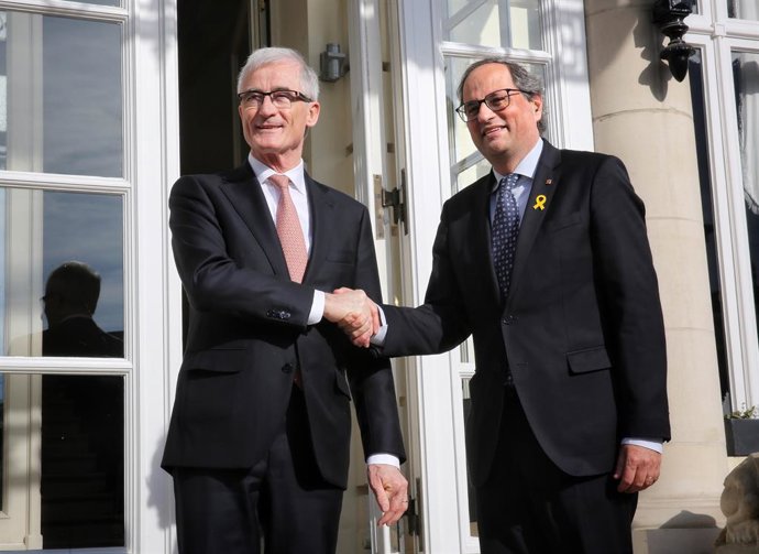 El president de la Generalitat, Quim Torra, i el president de Flandes, Geert B