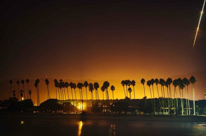 Imagen de la caída del meteorito de Creston