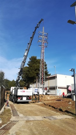 La eliminación de la torre eléctrica de RTVE, en Sant Cugat