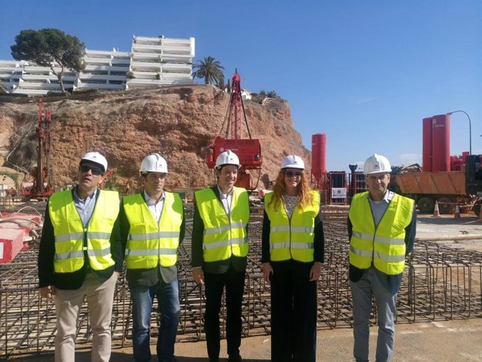 Conseller de Territorio, Marc Pons, en las obras de mejora de Puerto Portals