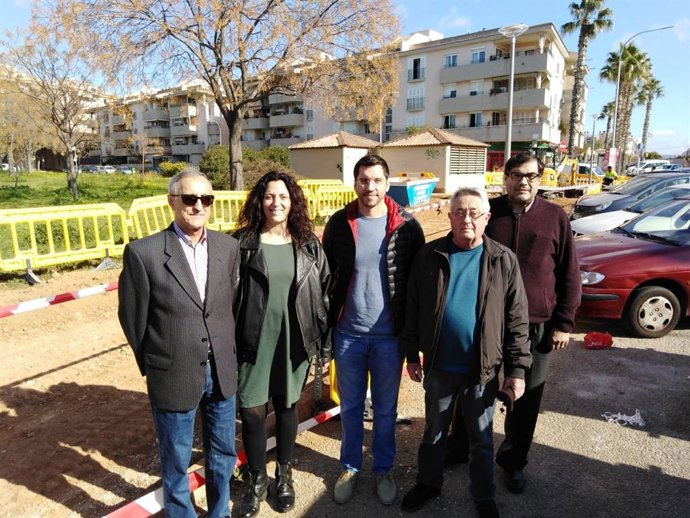 Obres de la nova vorera del carrer Aragó