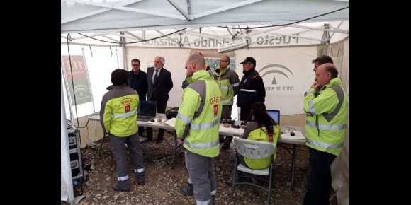 1. El director general de Emergencias visita el Puesto de Mando Avanzado de búsqueda del desaparecido en Priego de Córdoba
