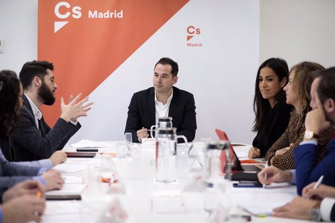El portavoz de Ciudadanos, Ignacio Aguado, se reúne con el Comité Autonómico de 