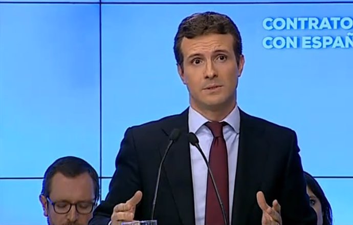 Pablo Casado interviene ante la Junta Directiva Nacional del PP