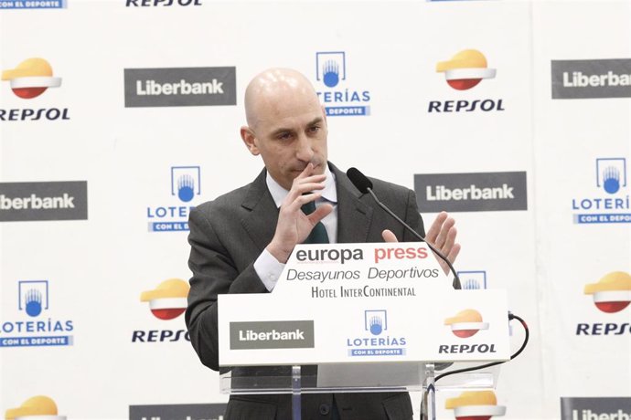 Desayuno Deportivo de Europa Press con Luis Rubiales, presidente de la Real Fede
