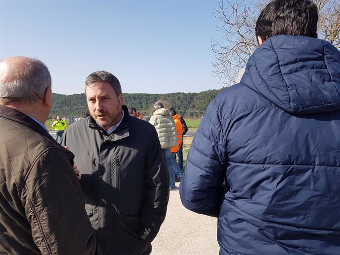 Soro ha visitado hoy este tramo de carretera en Biscarrués para conocer las obra