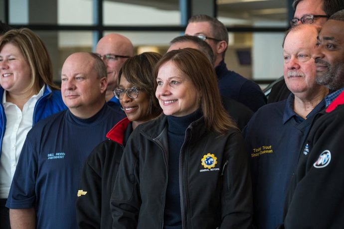 Mary Barra en la planta de Lansing (Estados Unidos)