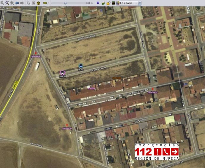 Imagen por satélite del lugar del accidente