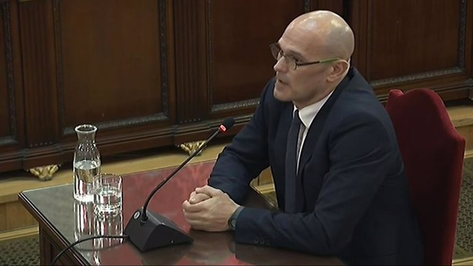 Raúl Romeva declara en el judici pel procés al Tribunal Suprem