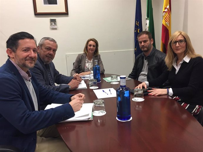 Reunión de María José Torres y Carlos Rodríguez Sierra con el presidente del Sec
