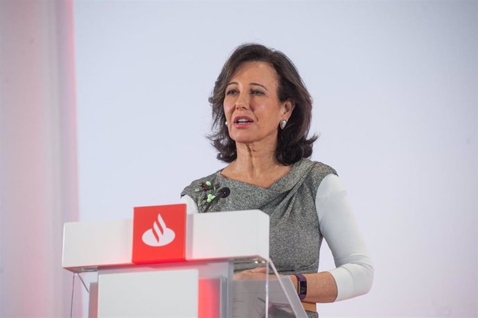 La presidenta de Banco Santander, Ana Botín, en la presentación de resultados