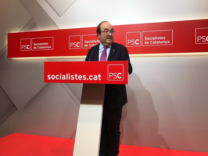 Miquel Iceta (PSC) en una roda de premsa