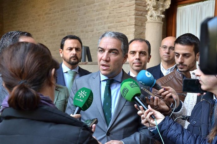 El consejero de la Presidencia y portavoz del Gobierno andaluz, Elías Bendodo, a