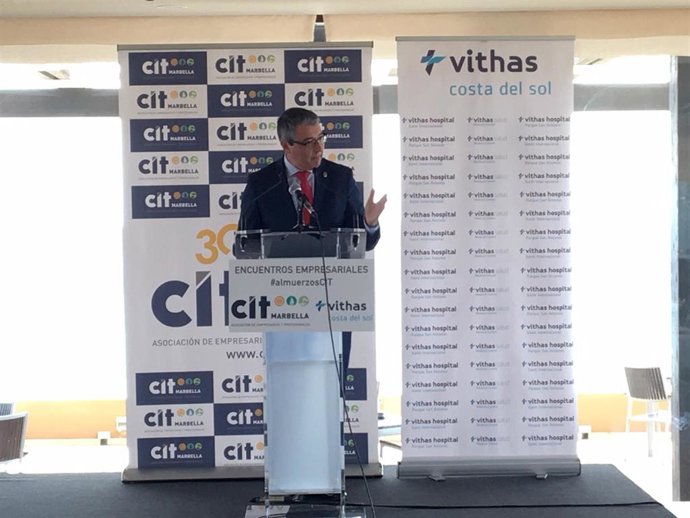 Francisco Salado, presidente de la Diputación, en una intervención